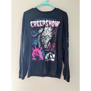 Sz M Neon Black Horror Skull Zombie Creepshow Longsleeved Tee
